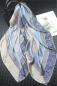 Preview: Foulard Shawl Silk Satin Abstract Classic Geometric 110X110 Blue Grey